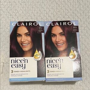 NWT Clairol Hair Dye 3RV Darkest Burgundy Violet